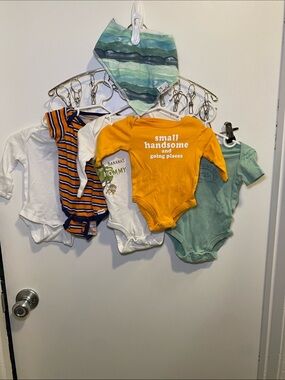Carter's, Gerber, Okie Dokie, Long-Sleeve Baby Bodysuit and One Piece
